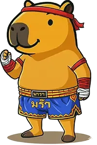 Gym Admin mascot Capi Muay Thai